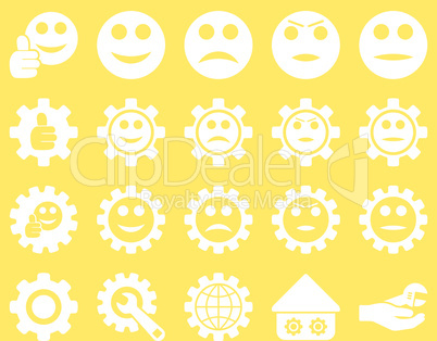 Settings and Smile Gears Icons