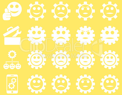 Tools and Smile Gears Icons