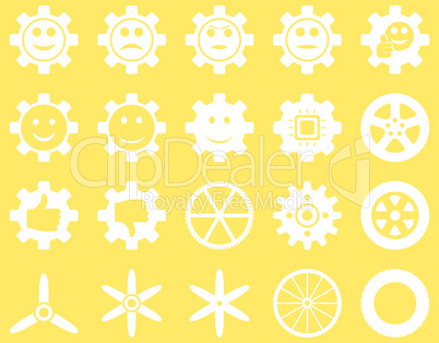 Tools and Smile Gears Icons