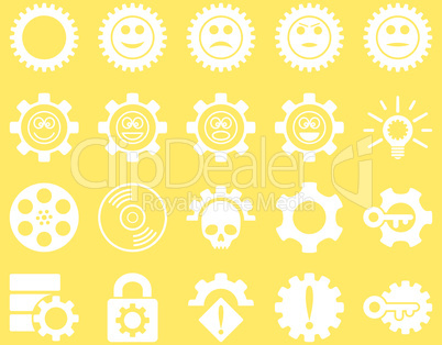 Tools and Smile Gears Icons