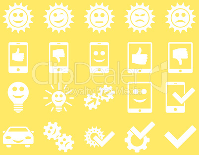 Tools and Smile Gears Icons