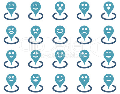 Smiled location icons