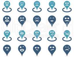 Smiled map marker icons