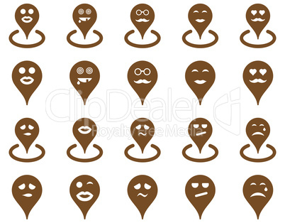 Smiled location icons