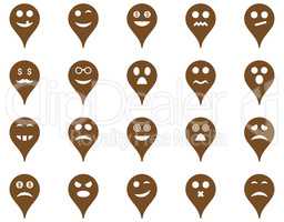 Emotion map marker icons.