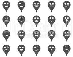 Emotion map marker icons.