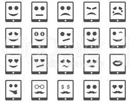 Emotion mobile tablet icons