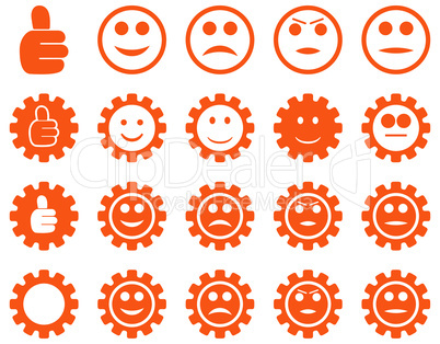 Settings and Smile Gears Icons