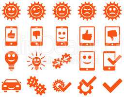 Tools and Smile Gears Icons