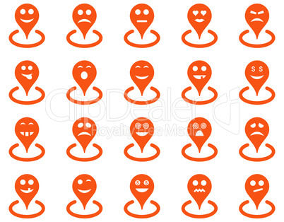 Smiled location icons