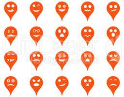 Emotion map marker icons.