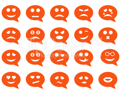 Chat emotion smile icons