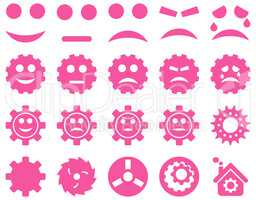 Tools and Smile Gears Icons