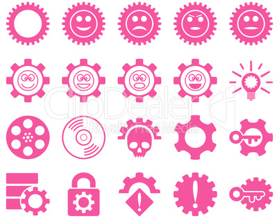 Tools and Smile Gears Icons