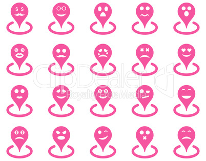 Smiled location icons