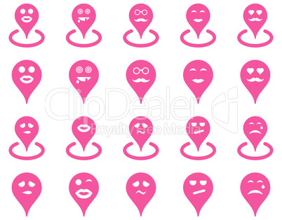 Smiled location icons