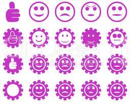 Settings and Smile Gears Icons