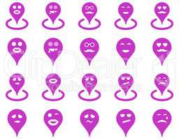 Smiled location icons