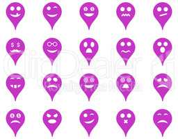 Emotion map marker icons.