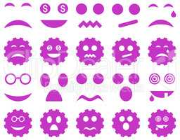 Tool, gear, smile, emotion icons