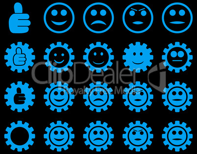 Settings and Smile Gears Icons