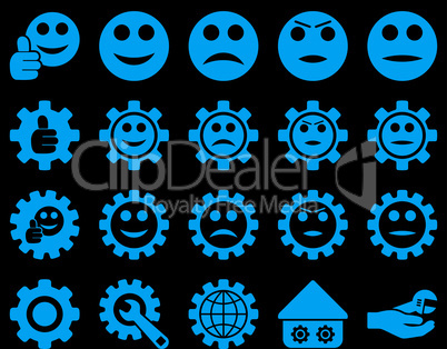 Settings and Smile Gears Icons