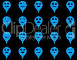 Emotion map marker icons.