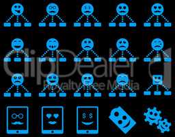 Smile, emotion, relations and tablet icons