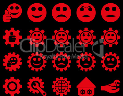 Settings and Smile Gears Icons