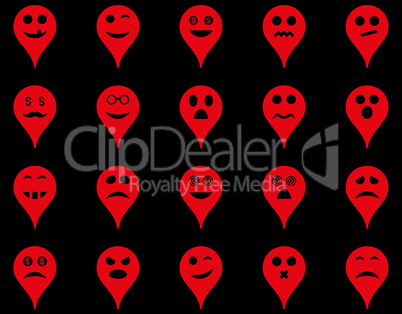 Emotion map marker icons.