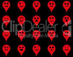 Emotion map marker icons.