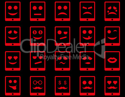 Emotion mobile tablet icons