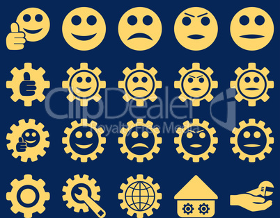 Settings and Smile Gears Icons