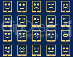 Emotion mobile tablet icons