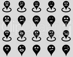 Smiled location icons