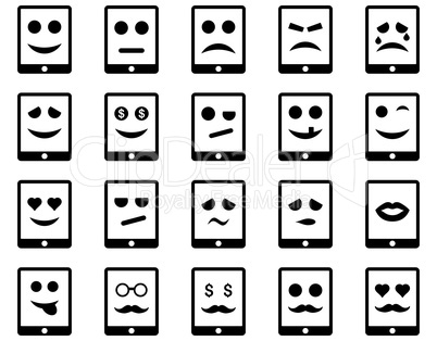 Emotion mobile tablet icons