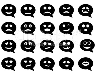 Chat emotion smile icons