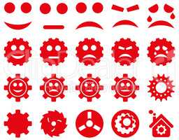 Tools and Smile Gears Icons