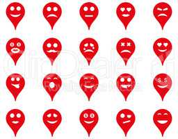 Emotion map marker icons.