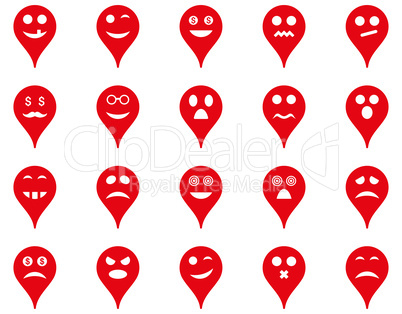 Emotion map marker icons.