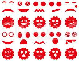 Tool, gear, smile, emotion icons