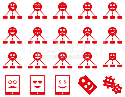 Smile, emotion, relations and tablet icons