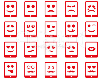 Emotion mobile tablet icons