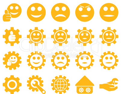 Settings and Smile Gears Icons