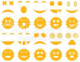 Tool, gear, smile, emotion icons