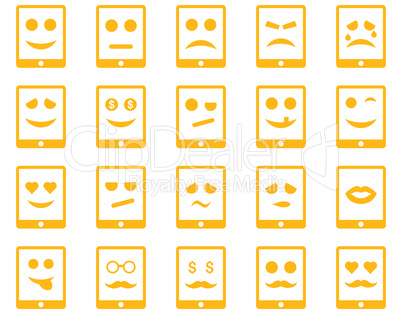 Emotion mobile tablet icons