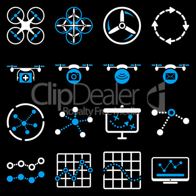 Quadcopter navigation icon set