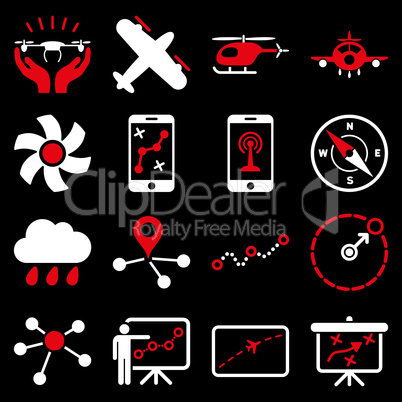 Aircraft navigation icon set