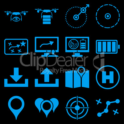 Drone control icon set