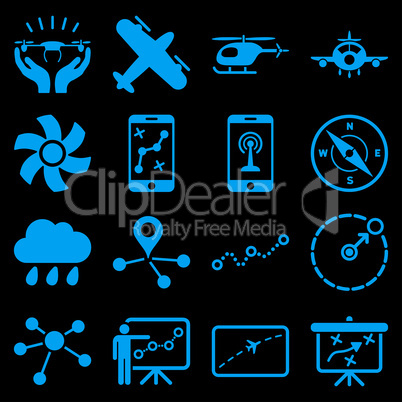 Aircraft navigation icon set